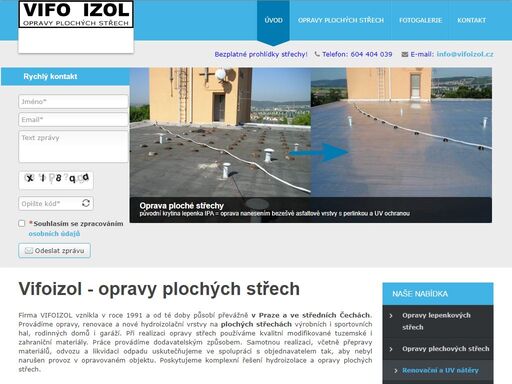 provádíme opravy plochých střech, renovace a izolace.