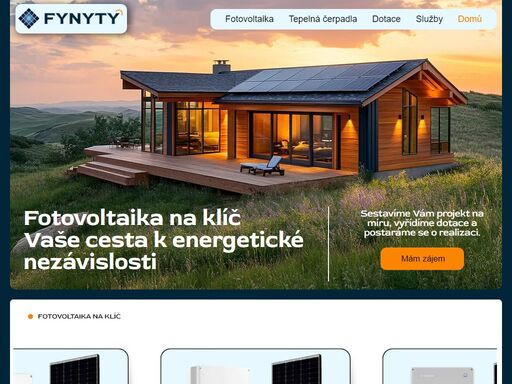 fynyty s.r.o. specialista v oblasti fotovoltaických elektráren.
fotovoltaika na klíč vaše cesta k energetické nezávislosti.