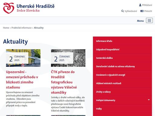 oficiální portál města uherské hradiště. městský úřad online, kultura, turistické informace