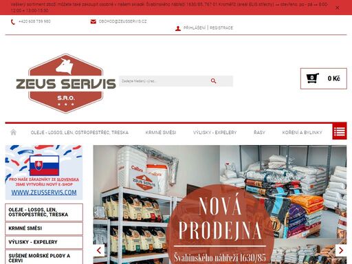 dobrý den,
vítejte na stránkách obchodní společnosti zeus servis s.r.o. 
v případě jakýchkoliv dotazů se na nás neváhejte obrátit.- napište nám na email (obchod@zeusservis.cz) - zavolejte nám na telefonní číslo 608 759 980 / 730 148 817
těšíme se na váš nákup :)
 
 po předchozí rezervaci z e-shopu, nebo…