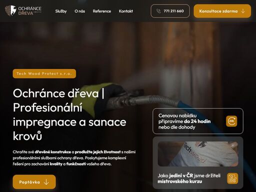 ochránce dřeva chrání krovy před hmyzem, houbami, a vlhkostí. impregnace se zárukou 10 let – zdarma diagnostika. působíme po celé čr.