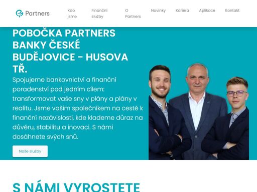 pobočka partners banky české budějovice - husova tř. poskytuje nezávislé finanční poradenství a osobní finanční plánování. finanční poradce z českých budějovic vám pomůže ve sjednání a kalkulaci hypotéky, pojištění nebo investic