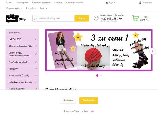 papírnictví, hračky, módní doplňky, punčochové zboží