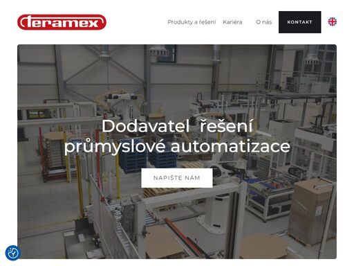 teramex s.r.o. nabízí komplexní řešení pro průmyslovou automatizaci. specializujeme se na manipulační a balicí linky, paletizaci, logistiku a robotiku. navrhujeme jednoúčelové stroje na míru pro optimalizaci výrobních procesů.
