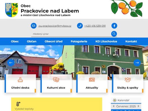 obec prackovice nad labem