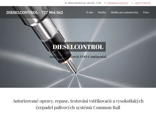 autorizované opravy, repase, testování vstřikovačů a vysokotlakých čerpadel palivových systémů common rail