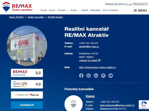 chcete prodat, koupit či pronajmout byt, dům nebo pozemek? spolehněte se na jedničku mezi realitkami. re/max je tu pro vás na více než 170 místech v celé čr.