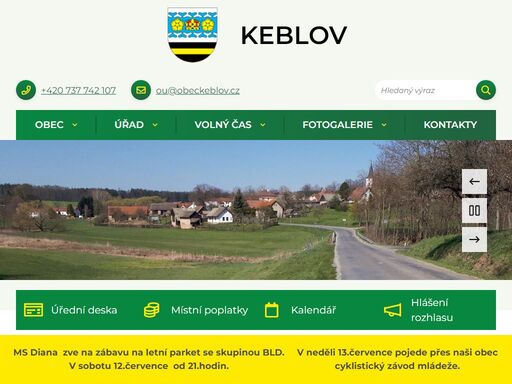oficiální stránky obce keblov