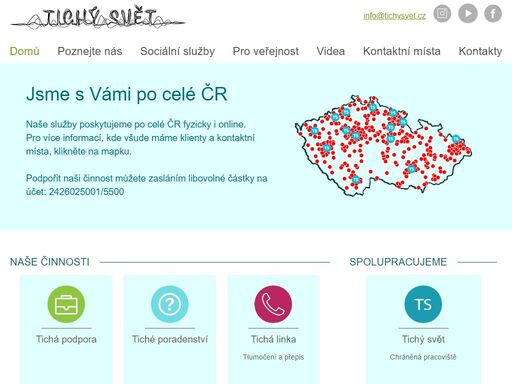 od roku 2006 propojujeme svět slyšících a neslyšících. poskytujeme neslyšícím všestrannou podporu v podobě služeb, které ulehčují začlenění se do společnosti.