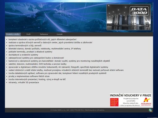 internetová prezentace firmy data 3000 s.r.o.