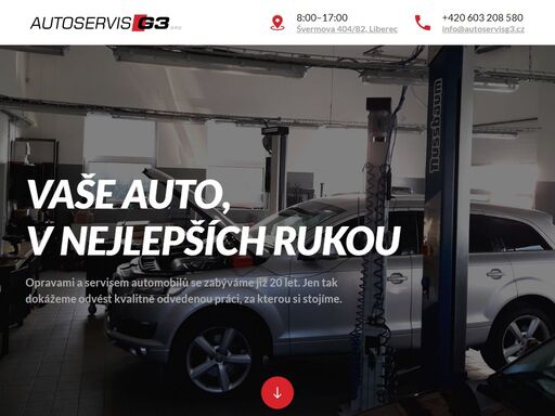 autoservis g3 - švermova 404/82, liberec. opravami a servisem automobilů se zabýváme již 20 let. jen tak dokážeme odvést kvalitně odvedenou práci, za kterou si stojíme. servis, opravy, prohlídky, pneuservis i náhradní díly.
