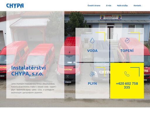 hlavní specializací firmy chypa, s.r.o. je voda, topení a plyn - instalace, rekonstrukce a opravy. provádíme montáže nových zařízení i rekonstrukce.