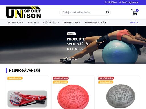 sportovní zboží velkoobchod a dovozce zboží  rozdělené do kategorií badminton, soft tenis, tenis a squash, stolní tenis, míče, příslušenství pro míčové hry, terče a házecí šipky, skateboardy a koloběžky, houpačky, gymnastika a fitness, camping