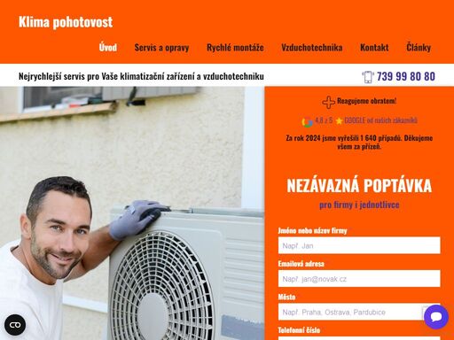 nejrychlejší servis pro vaše klimatizační zařízení. havarijní služby, pravidelný servis, montáže a revize.