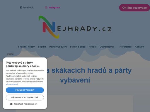 půjčovna skákacích hradů a párty vybavení pro vaše akce a oslavy. široký výběr skákacích hradů, snadná rezervace. skutečná zábava pro děti.