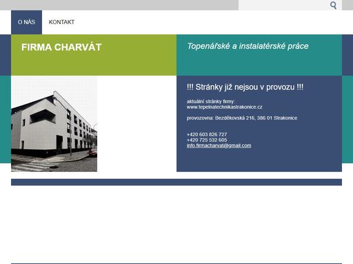 instalatérské a topenářské práce charvát strakonice