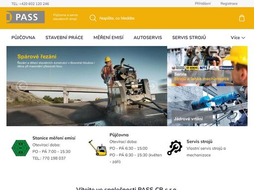 homepage. vítejte ve společnosti pass cb s.r.o.
naše společnost, sídlem v českých budějovicích, se specializuje na servis a pronájem průmyslových a stavebních strojů. jsme servisem, půjčovnou a prodejcem náhradních dílů značky wacker neuson.naší další významnou doménou je provádění speciálních stavebních prací. díky…