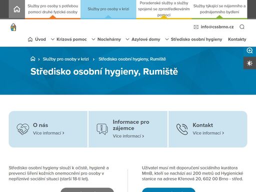 centrum sociálních služeb - služby pro osoby v krizi, brno