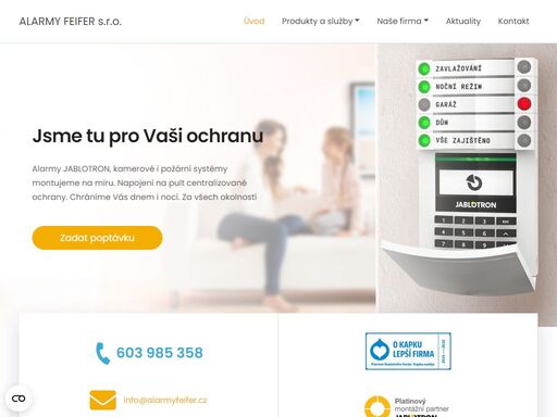 zabezpečení rodinného domu, vašeho provozu, prodejny, skladu, nejen v jablonci nad nisou a okolí.