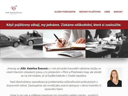 ak švecová - advokát, odškodňování poškozených z dopravních nehod