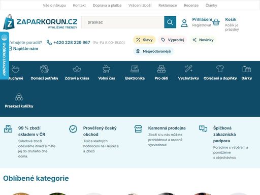 na zaparkorun.cz nakoupíte vychytávky do kuchyně, domácí potřeby, ložní povlečení, prostěradla, hračky pro děti, plyšáky, interaktivní hračky, dárky pro muže a ženy, dekorace, zahradní nářadí a mnoho dalšího za skvělé ceny....