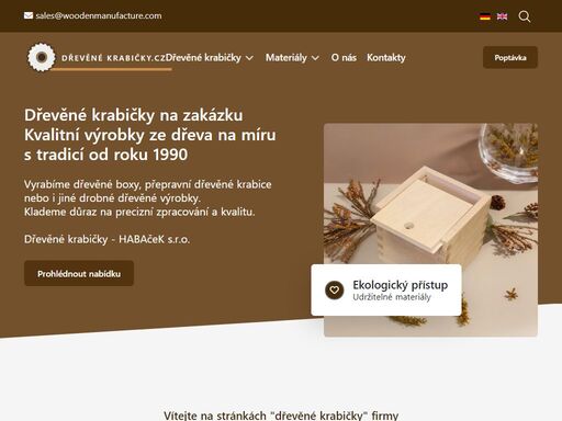 rádi pro vás na zakázku a dle vašich požadavků vyrobíme dřevěné krabičky, dřevěné boxy, přepravní dřevěné krabice, nebo i jiné drobné dřevěné výrobky.