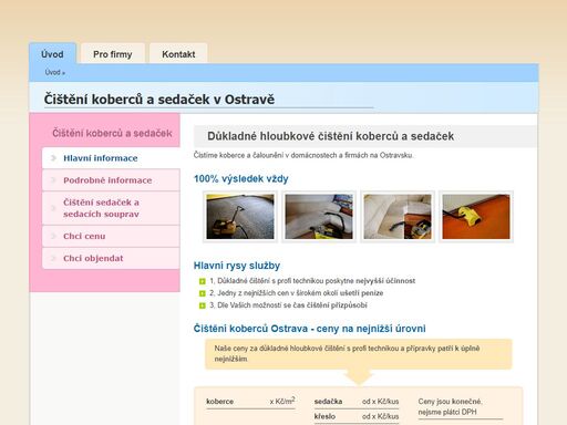 čistění koberců ostrava. čistíme čalounění sedaček, křesel, žídlí.