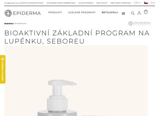dermokosmetika a potravinové doplňky s patentovanou léčebnou kompozicí, řešící nejen problematickou pleť, lupénku, ekzém, atopický ekzém, seboreu, ale i celkový psychický stav.