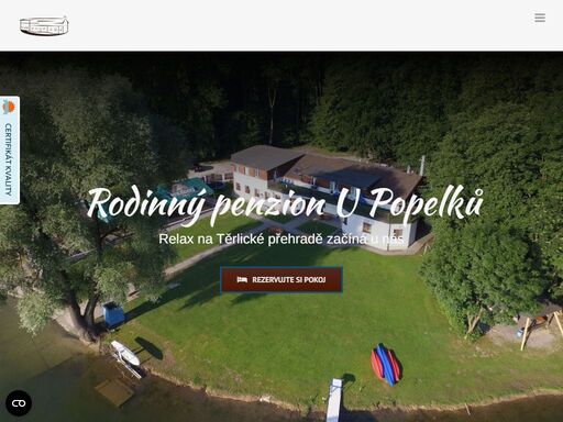 komfortní ubytování pro 33 hostů na těrlické přehradě. sdílená kuchyň a společenská místnost. pro rodiny, firmy, sportovní oddíly i rybáře.