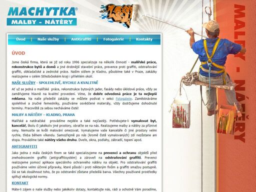 machytka kladno - malby, nátěry,malíři pokojů, malířské práce