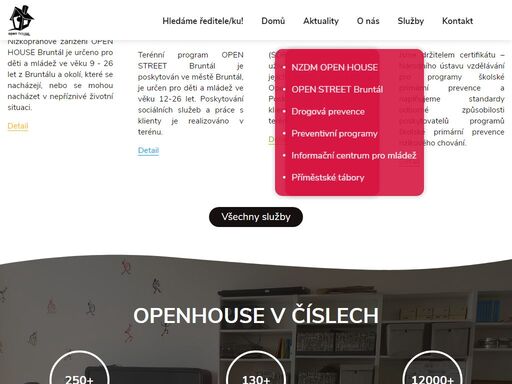 open house - preventivní kurzy jako například netolismus, sexuální rizikové chování, drogy a právo, nebo klima třídy
