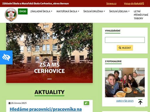 základní škola a mateřská škola cerhovice, okres beroun