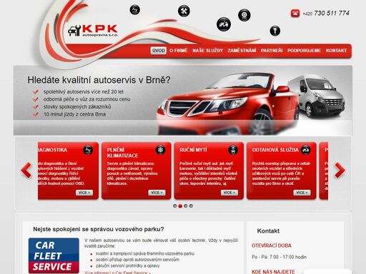 komplexní servis, údržba a opravy osobních vozů škoda, vw, audi, opel, fiat, ford, peugeot, renault, citroen a dalších pro okolí města brno : mechanické opravy, servisní prohlídky, stk a emise. také diagnostika, pneuservis, geometrie, plnění klimatizací.