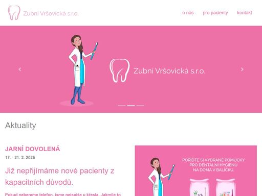 zubní vršovická s.r.o. je tu pro děti i dospělé se sídlem v praze 10 - vršovická 48/802. neváhejte se objednat na tel. 739772728. budeme se těšit.