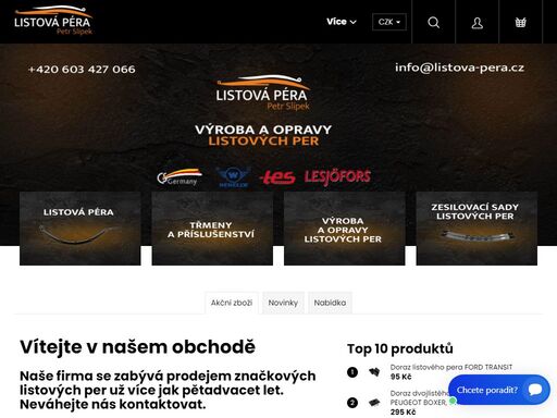 nejširší nabídka všech druhů listových per na trhu. obraťte se na odborníky! objednávat můžete jednoduše online! vyberte si z široké nabídky listových per !