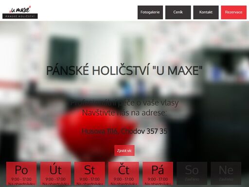 pánské holičství u maxe, chodov u karlových varů