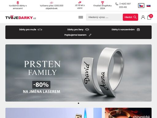 dárky, kterým důvěřuje již přes 1.000.000 zákazníků. originální dárky pro muže i ženy s laserovým věnováním – vyrábíme dárky plné emocí. tisíce produktů…