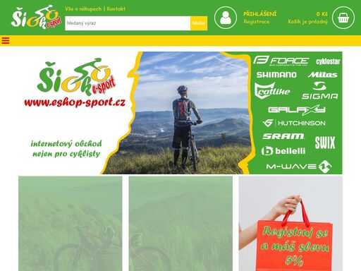 šiok e-sport | prodej cyklistických doplňků, cyklistického oblečení a treter. dále plavky a v neposlední řadě doplňky pro běžecké lyžování.