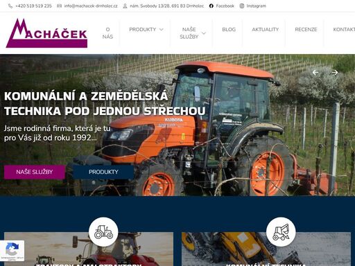 zemědělské stroje, komunální a zahradní technika od macháček s.r.o. – spolehlivé stroje, profesionální servis, náhradní díly a osobní přístup od roku 1992.