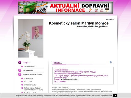 jana miklíková, lipenská 132, velký újezd, 783 55, ič: 74786946, objednávky kdykoliv na tel.: 733 524 370, e-mail: jana.m@salonmm.cz,  nabídka a prodej profesionální kosmetiky la chévre a le chaton i francouzské dekorativní kosmetiky a parfémů značky l'ambre..; svet-stranek.cz : osobní stránky zdarma snadno a rychle