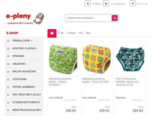 moderní látkové pleny, menstruační kalíšky, inkontinenční pleny, zdravá lahev