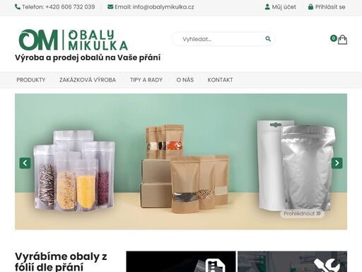 obaly mikulka výroba a prodej obalů na vaše přání. zakázková výroba obalů fólií dle přání zákazníka dodáváme po celé čr