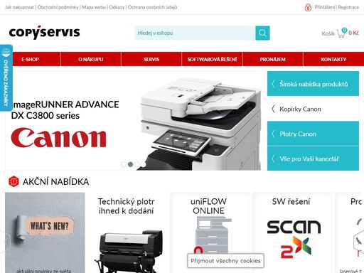copy servis spol. s r.o., praha - stránky společnosti copy servis spol. s r.o, oficiálního a certifikovaného partnera společností canon a ricoh v čr.