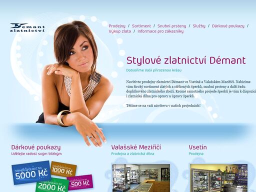 stylové zlatnictví démant ve vsetíně a valašském meziříčí- dotvoříme vaši přirozenou krásu
