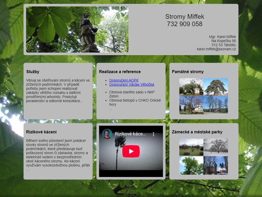 komplexní péče o stromy - arboristika, údržba parků, rizikové kácení, záchrana stromů.