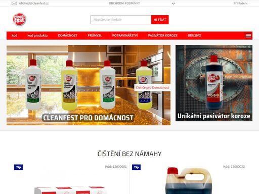 cleanfest nabízí účinné a ekologické čistící prostředky, které si poradí s kovem, dřevem, betonem, plastem i dalšími materiály. rychlé a snadné použití bez námahy. přímo od výrobce.