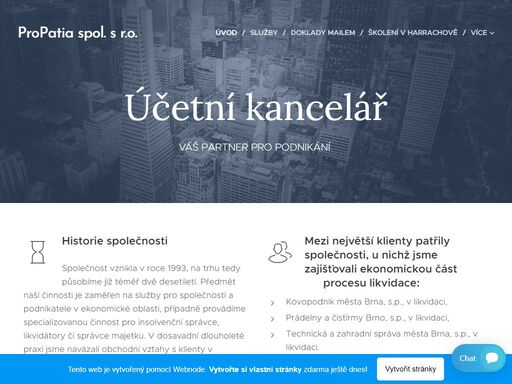 společnost vznikla v roce 1993, na trhu tedy působíme již téměř dvě desetiletí. předmět naší činnosti je zaměřen na služby pro společnosti a podnikatele v ekonomické oblasti, případně provádíme specializovanou činnost pro insolvenční správce, likvidátory či správce majetku. v dosavadní dlouholeté praxi jsme navázali obchodní vztahy s klienty v...