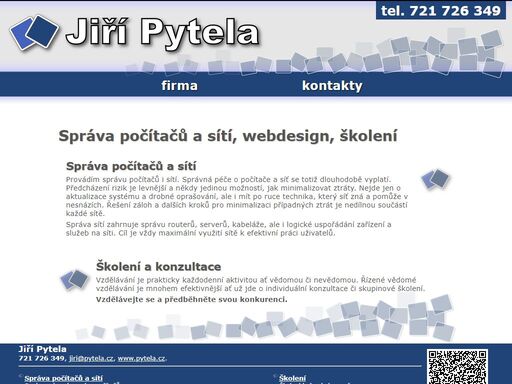 správa počítačů a sítí, webdesign, školení, konzultace.