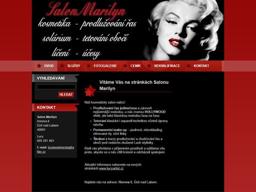 nabídka služeb jako prodlužování řas jedinečnou a zároveň nejšetrnější metodou, u nás zvanou hollywood efekt, ale také klasickou metodou řasa na řasu, permanentní make-up. microblading obočí, nejhezčí  úprava  obočí  vláskováním.
tetování a kurzy. 