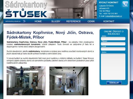 montujeme a prodáváme sádrokarton v celém moravskoslezském kraji (ostrava, frýdek-místek, nový jičín, příbor, kopřivnice)